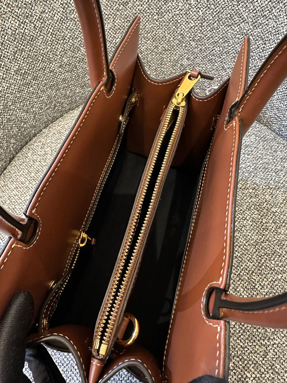 Burberry Mini Vintage Check Two Handle Title Bag