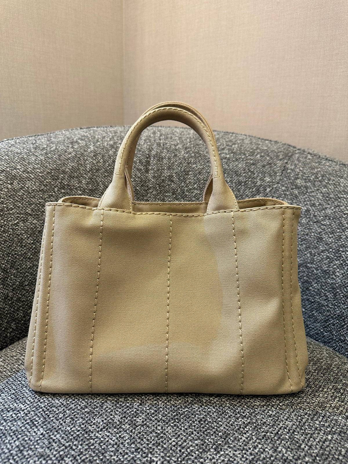 Prada Canapa Canvas Logo Tote Bag