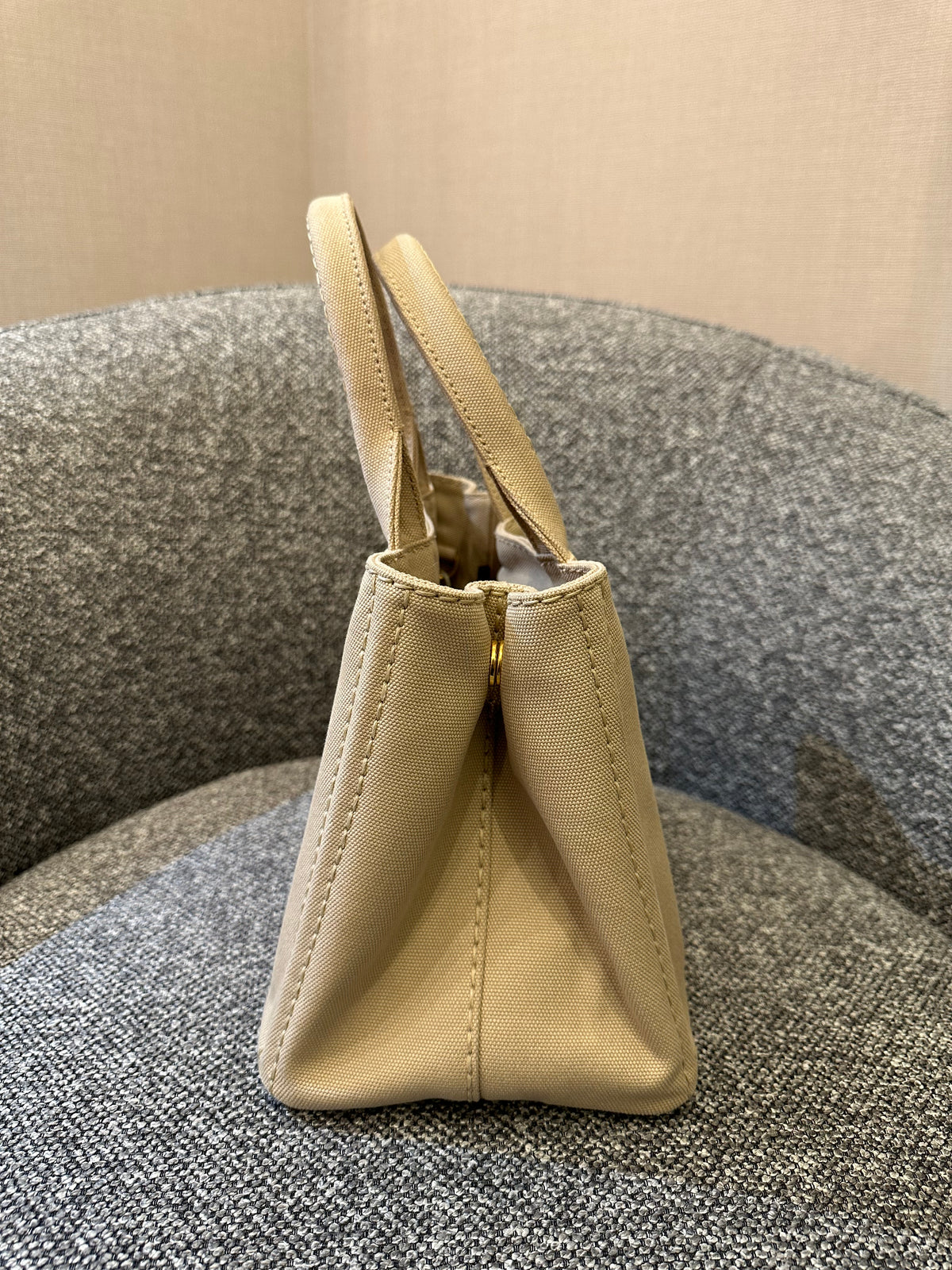 Prada Canapa Canvas Logo Tote Bag