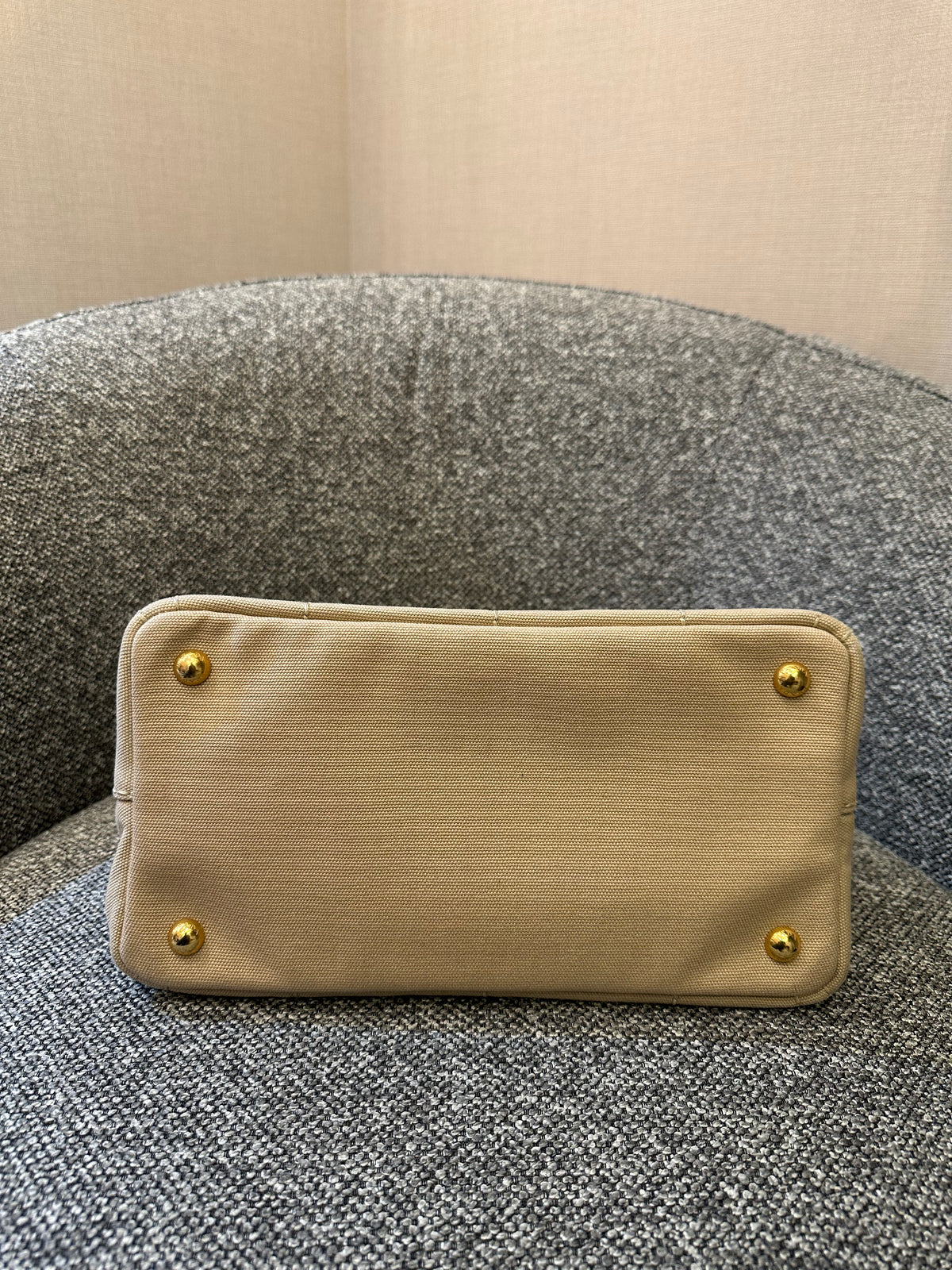 Prada Canapa Canvas Logo Tote Bag