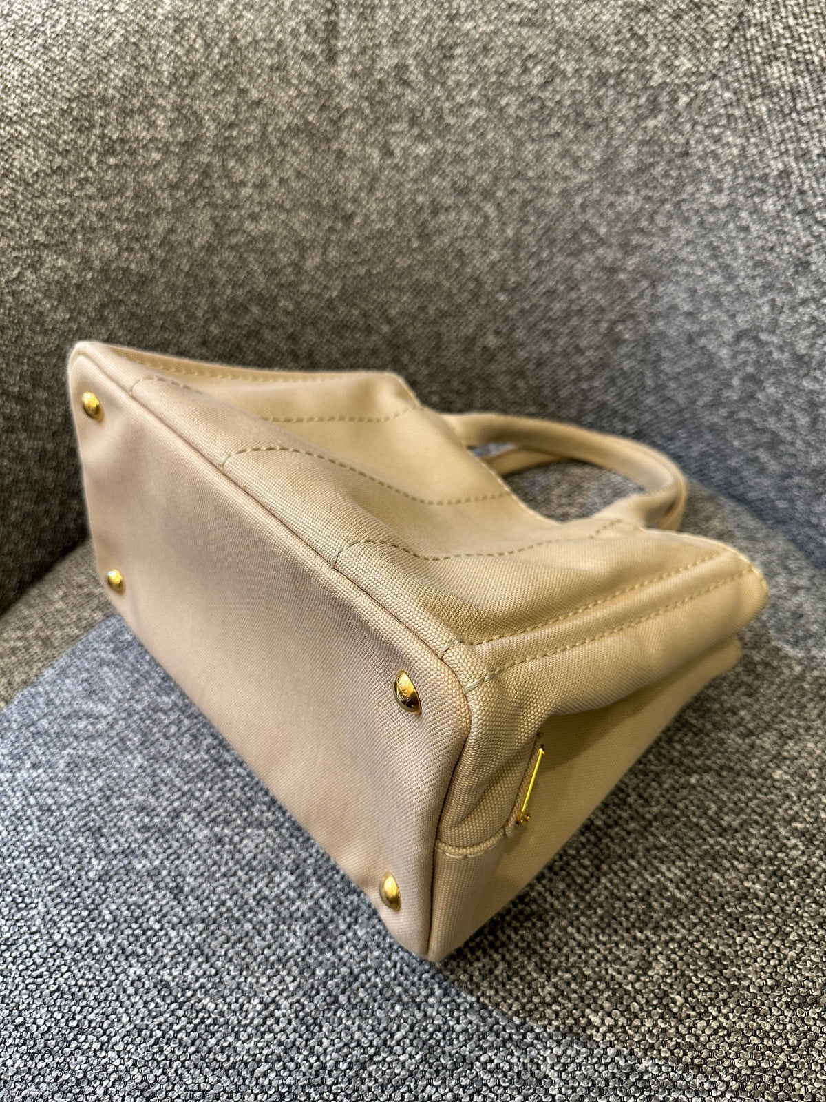 Prada Canapa Canvas Logo Tote Bag