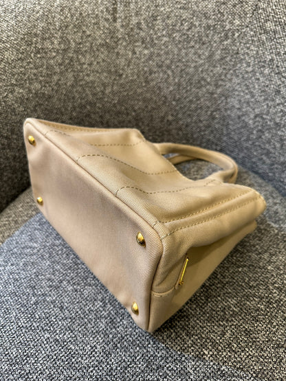Prada Canapa Canvas Logo Tote Bag