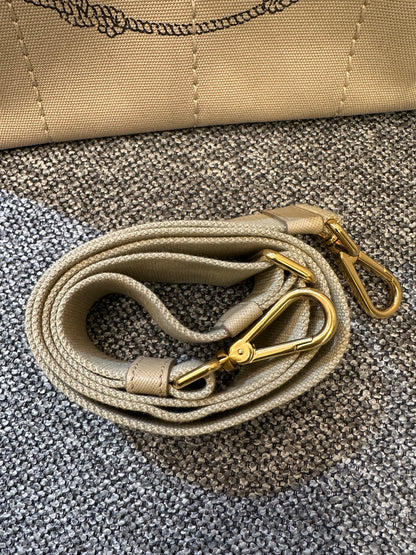 Prada Canapa Canvas Logo Tote Bag