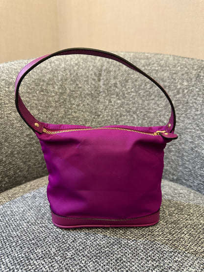 Salvatore Ferragamo Purple Nylon Hand Pouch