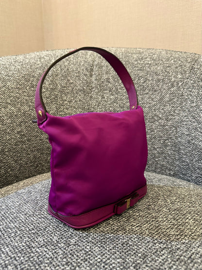 Salvatore Ferragamo Purple Nylon Hand Pouch