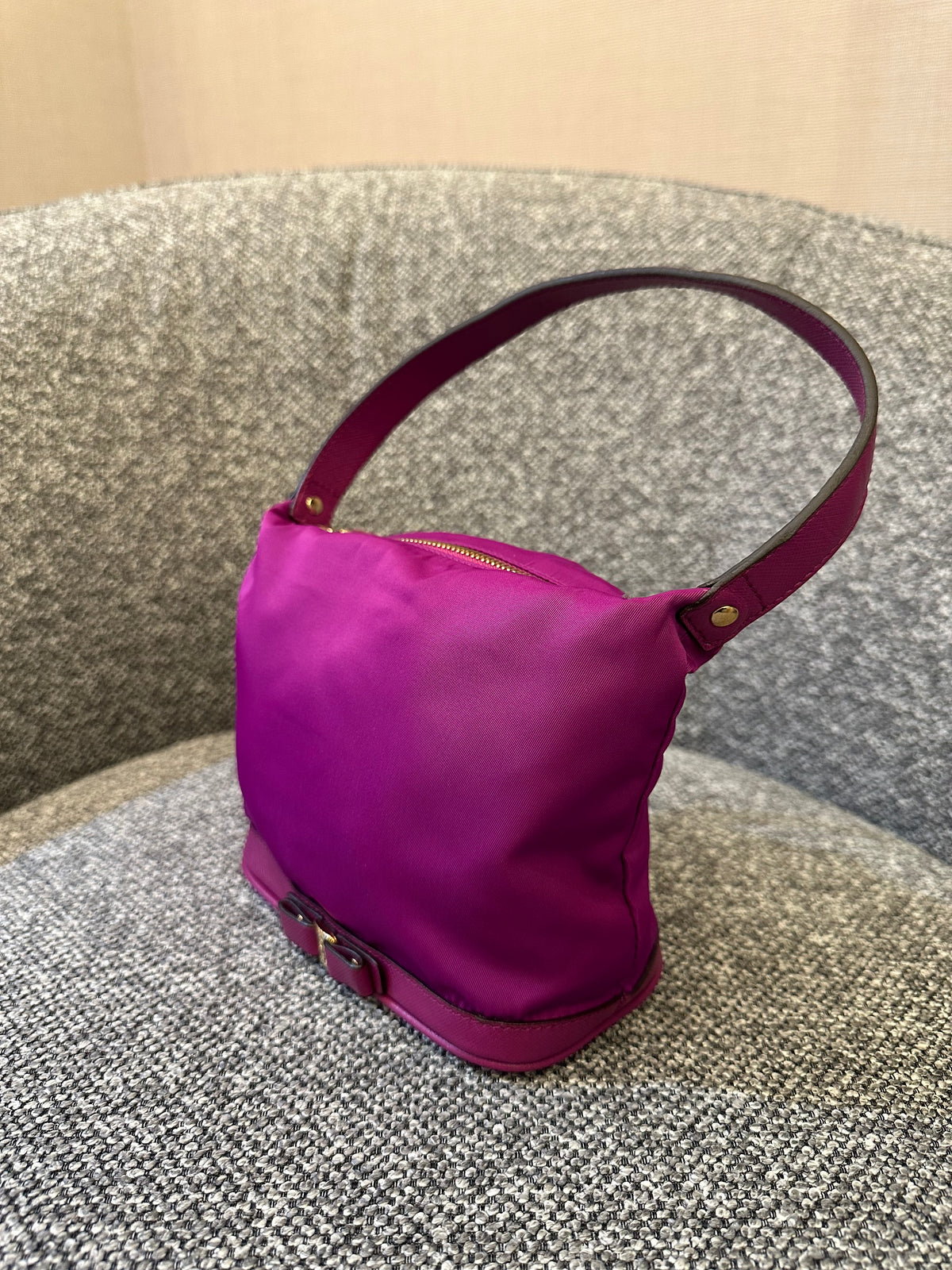 Salvatore Ferragamo Purple Nylon Hand Pouch