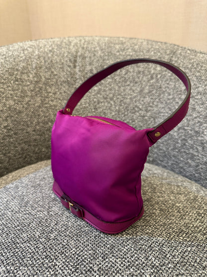 Salvatore Ferragamo Purple Nylon Hand Pouch