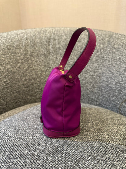 Salvatore Ferragamo Purple Nylon Hand Pouch