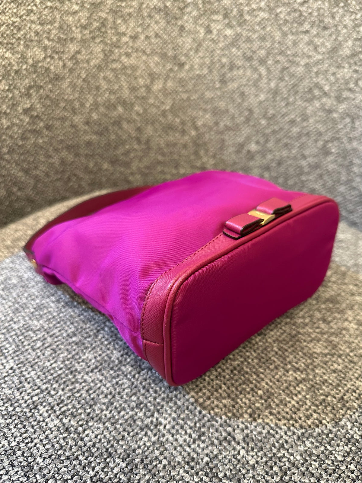 Salvatore Ferragamo Purple Nylon Hand Pouch