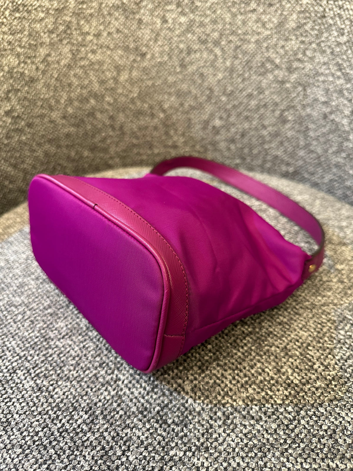 Salvatore Ferragamo Purple Nylon Hand Pouch