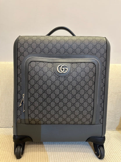 Gucci Ophidia GG Small Cabin Trolley Bag In Gray