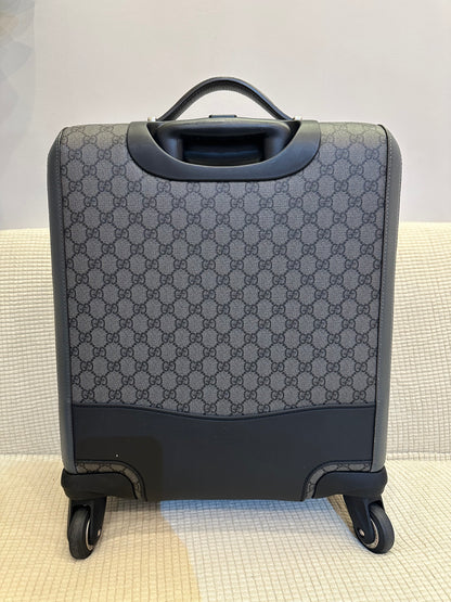 Gucci Ophidia GG Small Cabin Trolley Bag In Gray