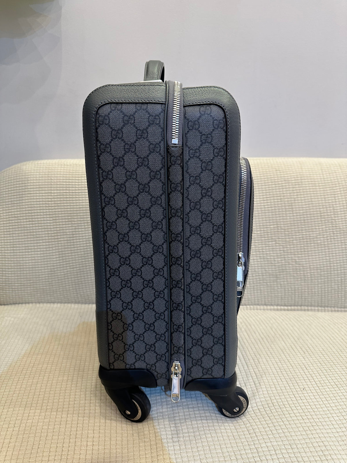 Gucci Ophidia GG Small Cabin Trolley Bag In Gray