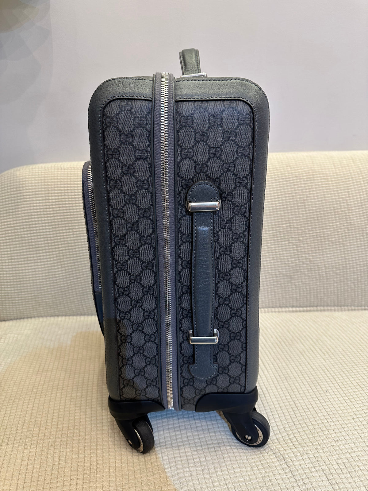 Gucci Ophidia GG Small Cabin Trolley Bag In Gray