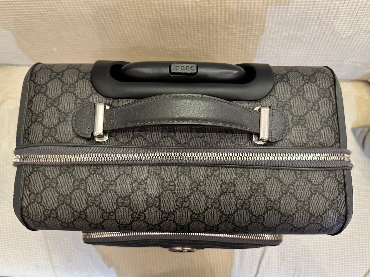 Gucci Ophidia GG Small Cabin Trolley Bag In Gray