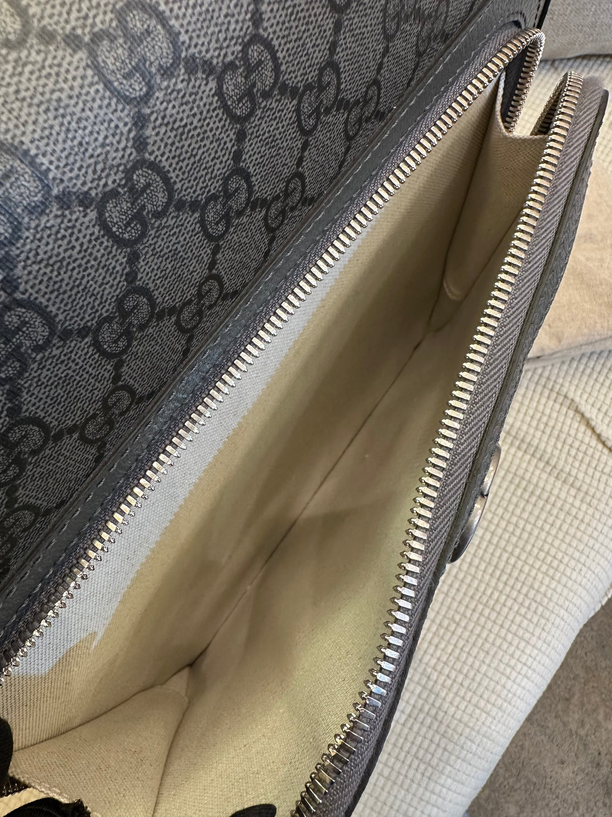 Gucci Ophidia GG Small Cabin Trolley Bag In Gray