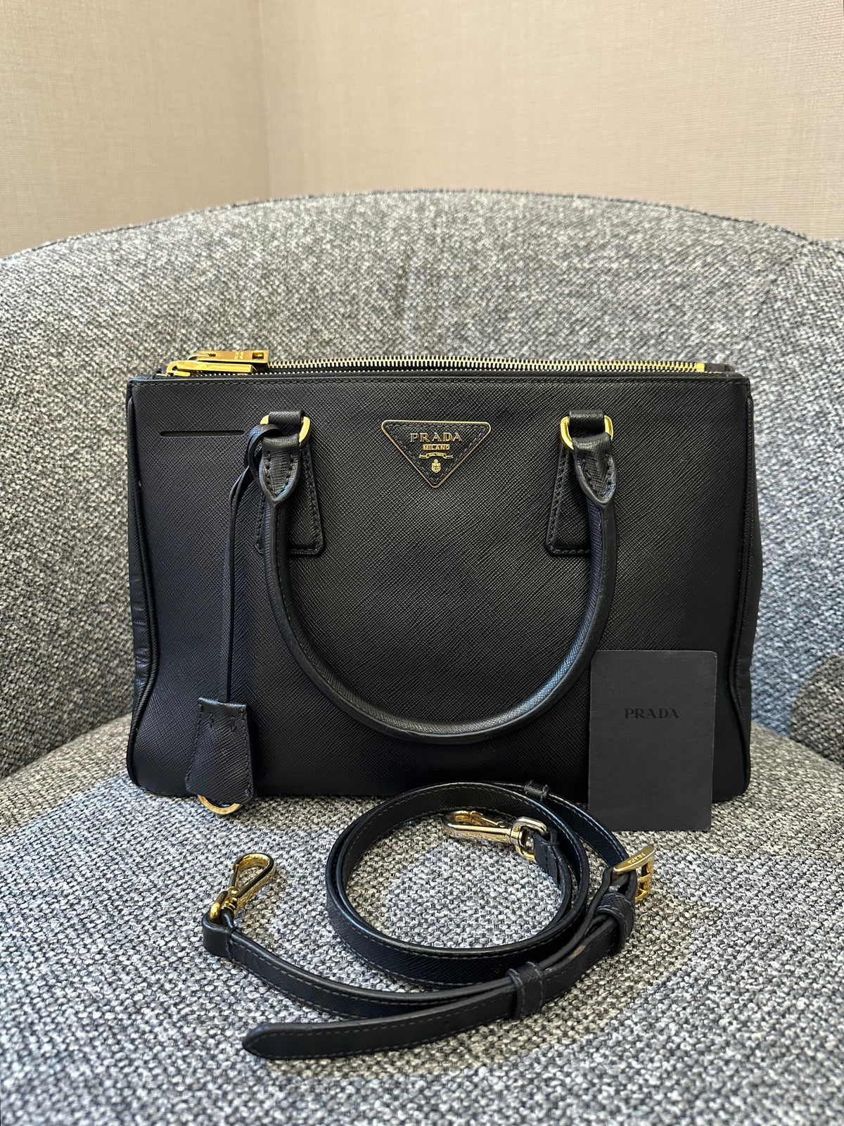 Prada Small Galleria Saffiano Leather Handbag