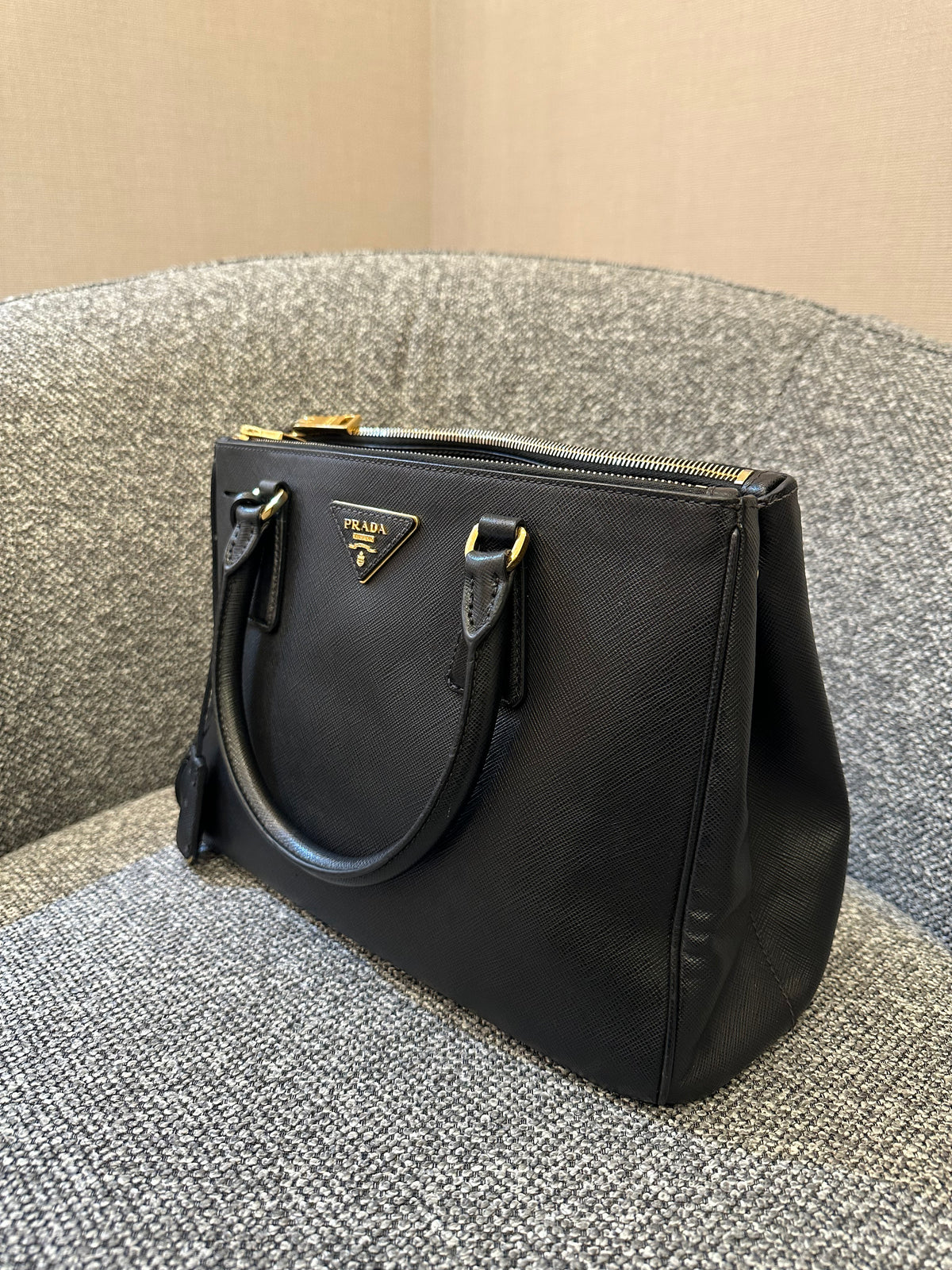 Prada Small Galleria Saffiano Leather Handbag
