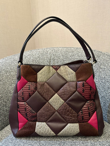 Coach Edie 31 Canyon Shoulder Bag Quilt Exotic Leather