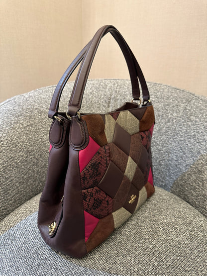 Coach Edie 31 Canyon Shoulder Bag Quilt Exotic Leather