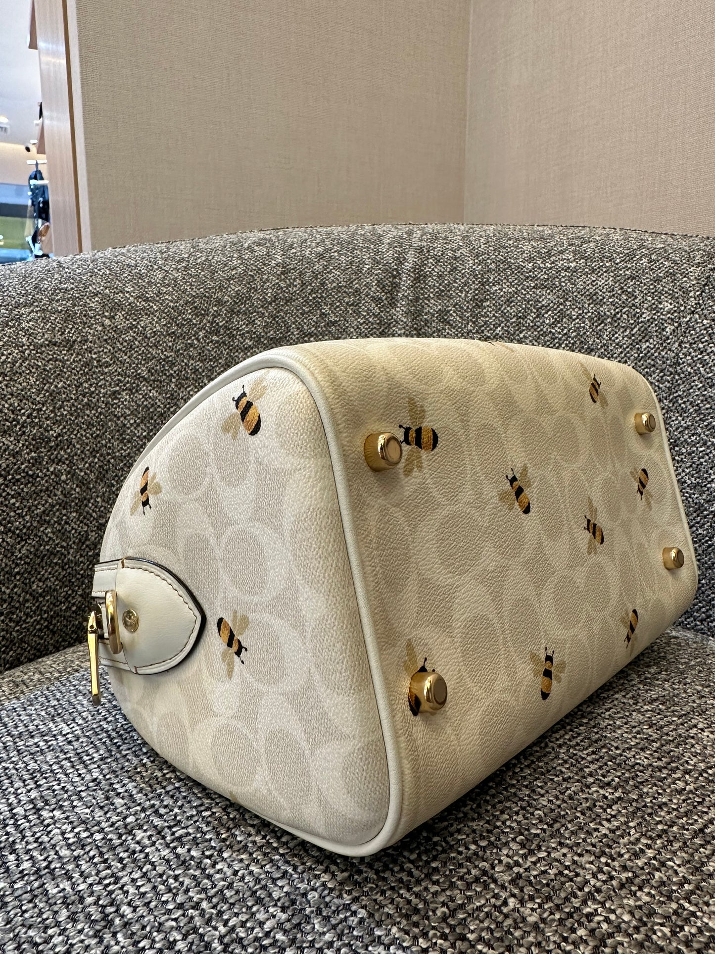 Coach Rowan Satchel in Signature Canvas with Bee Print
