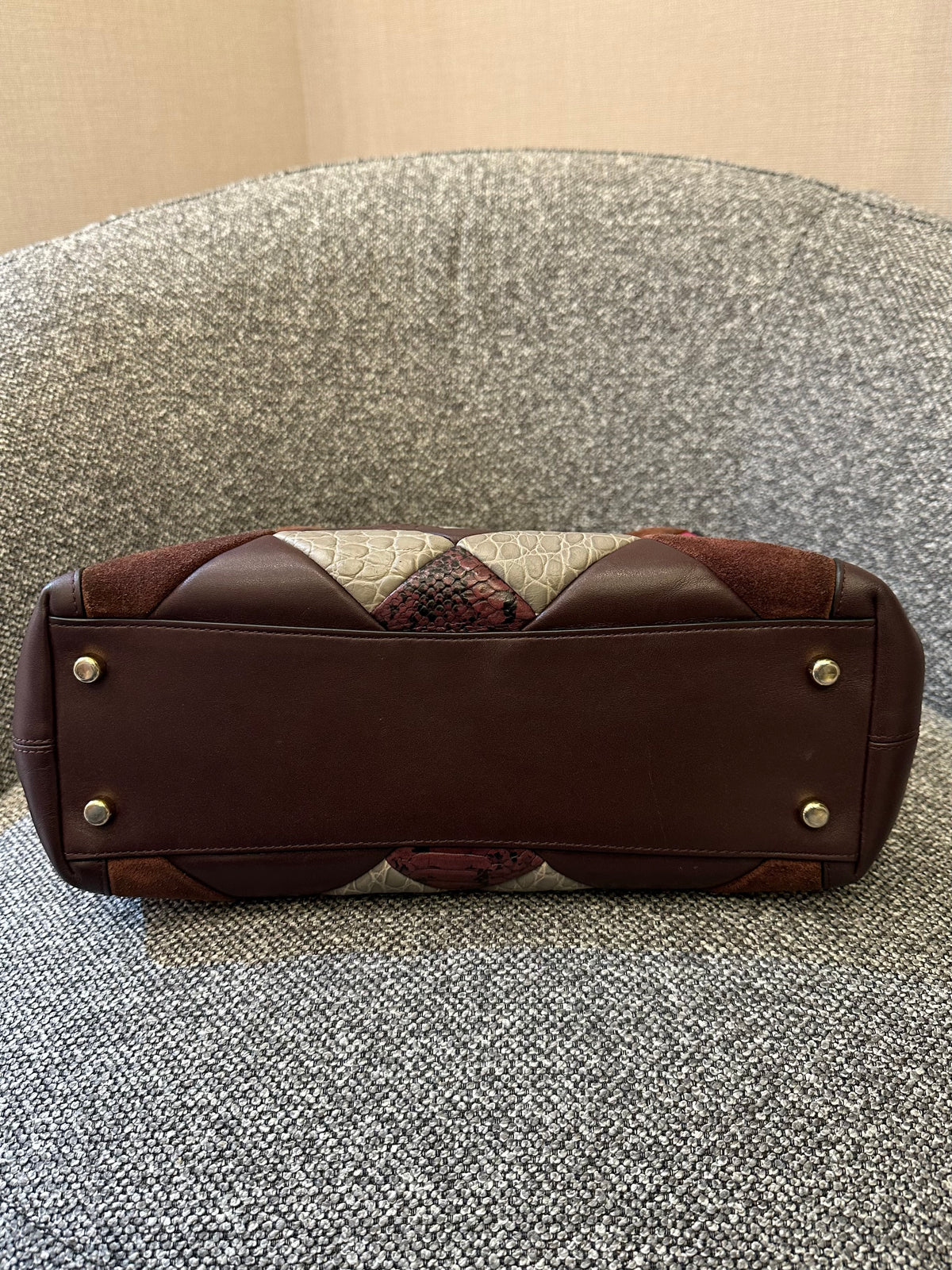 Coach Edie 31 Canyon Shoulder Bag Quilt Exotic Leather