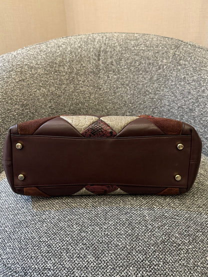 Coach Edie 31 Canyon Shoulder Bag Quilt Exotic Leather