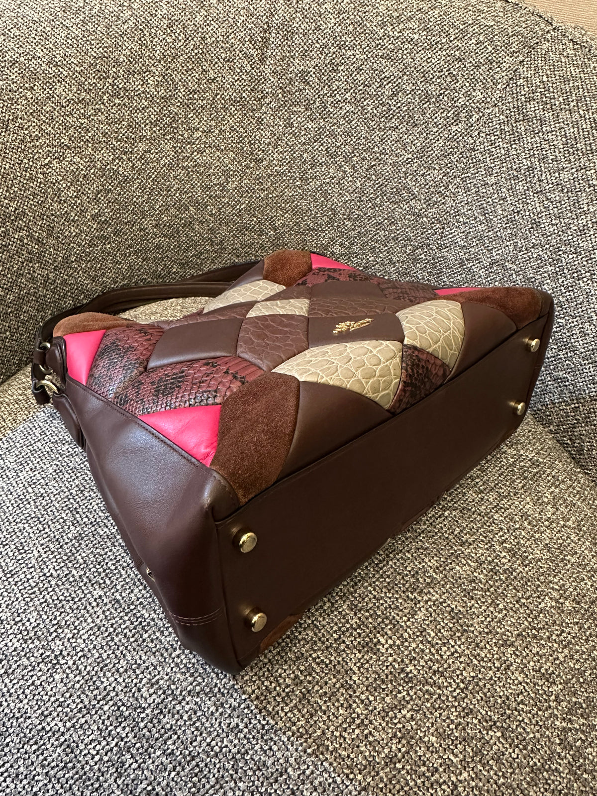 Coach Edie 31 Canyon Shoulder Bag Quilt Exotic Leather