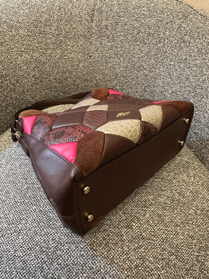 Coach Edie 31 Canyon Shoulder Bag Quilt Exotic Leather