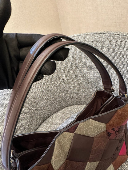 Coach Edie 31 Canyon Shoulder Bag Quilt Exotic Leather