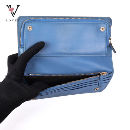 GG Marmont Bi-Color Zip Around Long Wallet
