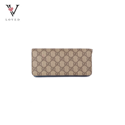GG Marmont Bi-Color Zip Around Long Wallet