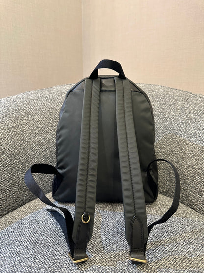 Coach Charlie Backpack in Black Signature Embossed Leather
