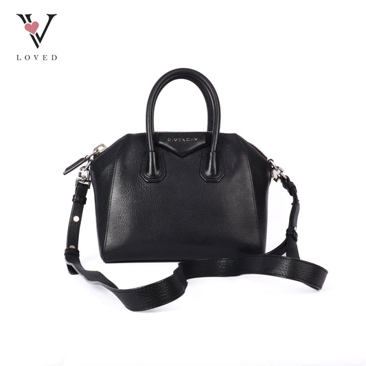 Antigona Mini In Black Leather