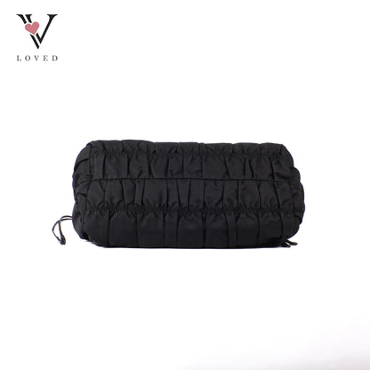 Black Tessuto Nylon Gauffre Tote Bag