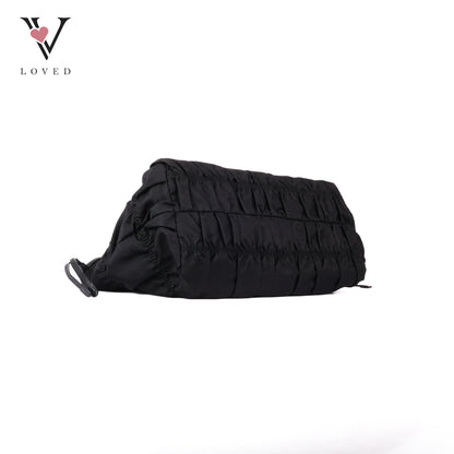 Black Tessuto Nylon Gauffre Tote Bag