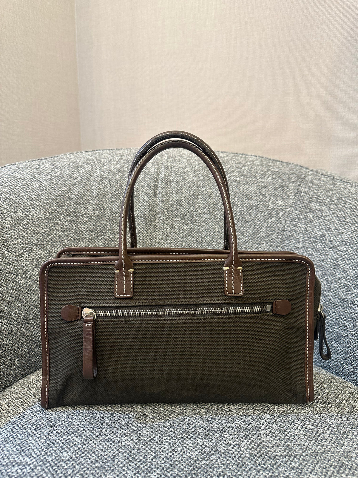 Burberry Blue Label Handbag in Brown Canvas