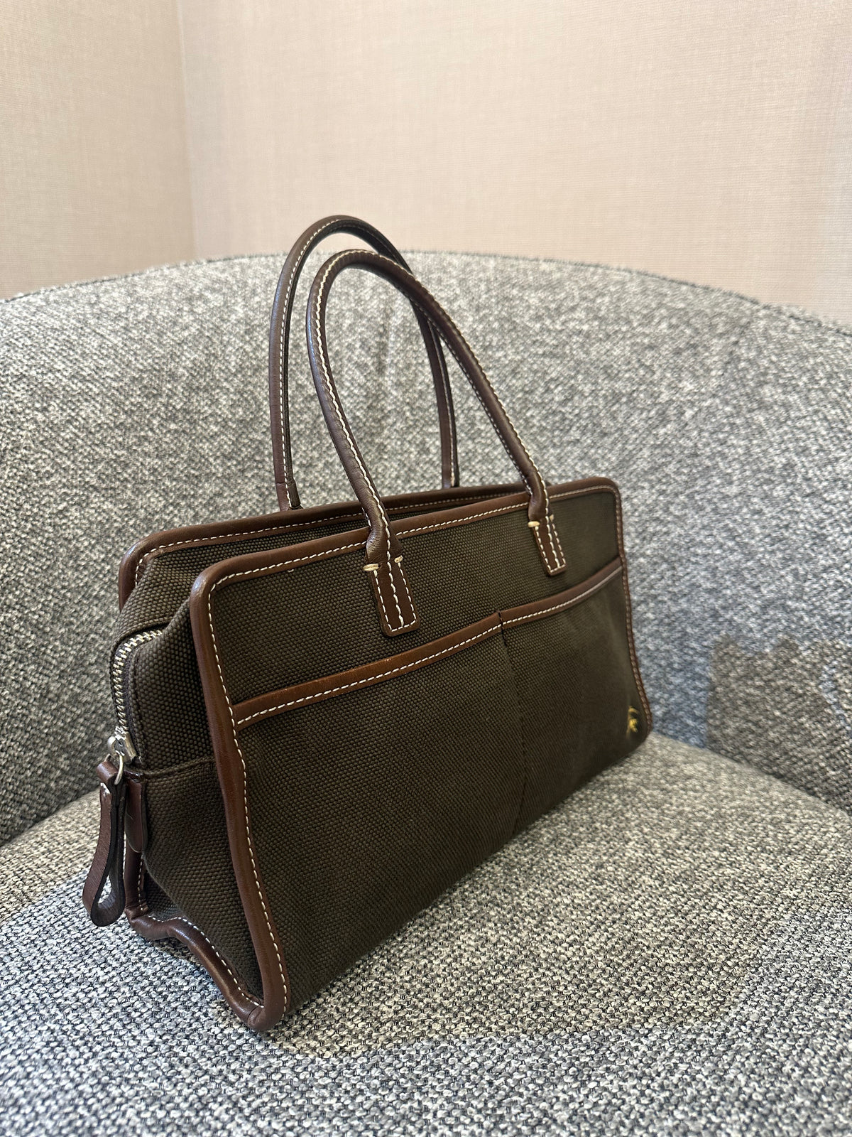 Burberry Blue Label Handbag in Brown Canvas