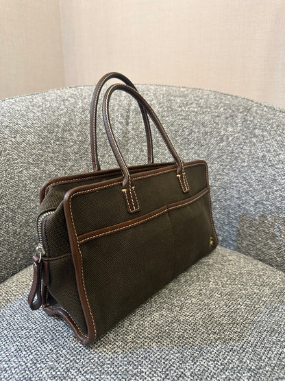 Burberry Blue Label Handbag in Brown Canvas