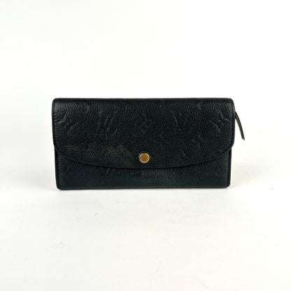 Emilie Wallet in Black Monogram Empreinte Leather