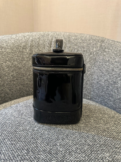 Chanel Timeless Vanity Case In Black Patent Leather