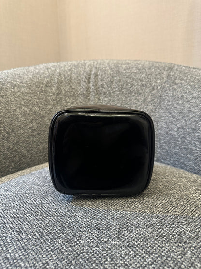 Chanel Timeless Vanity Case In Black Patent Leather