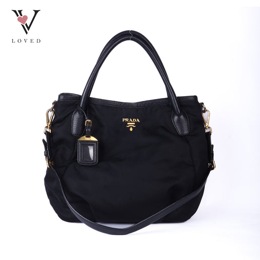 Black Nylon Sacca 2 Manici