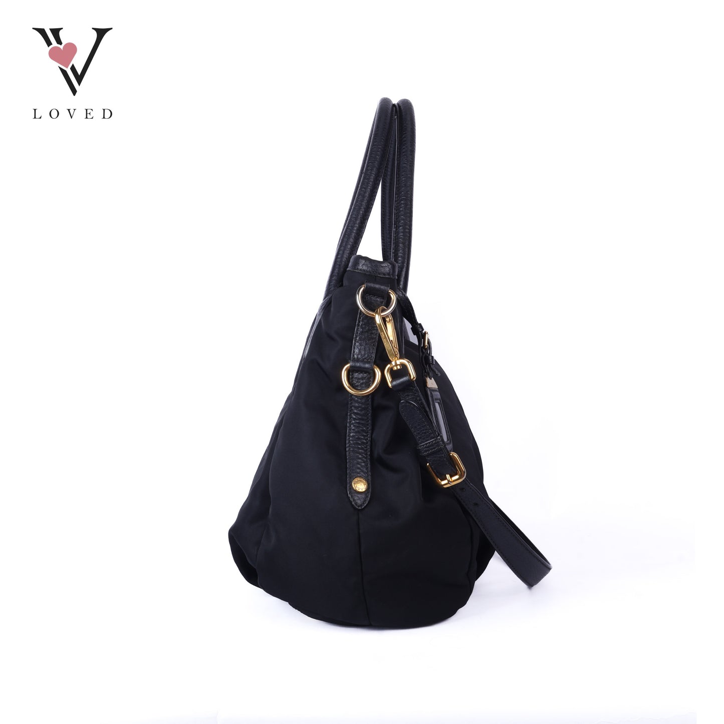 Black Nylon Sacca 2 Manici