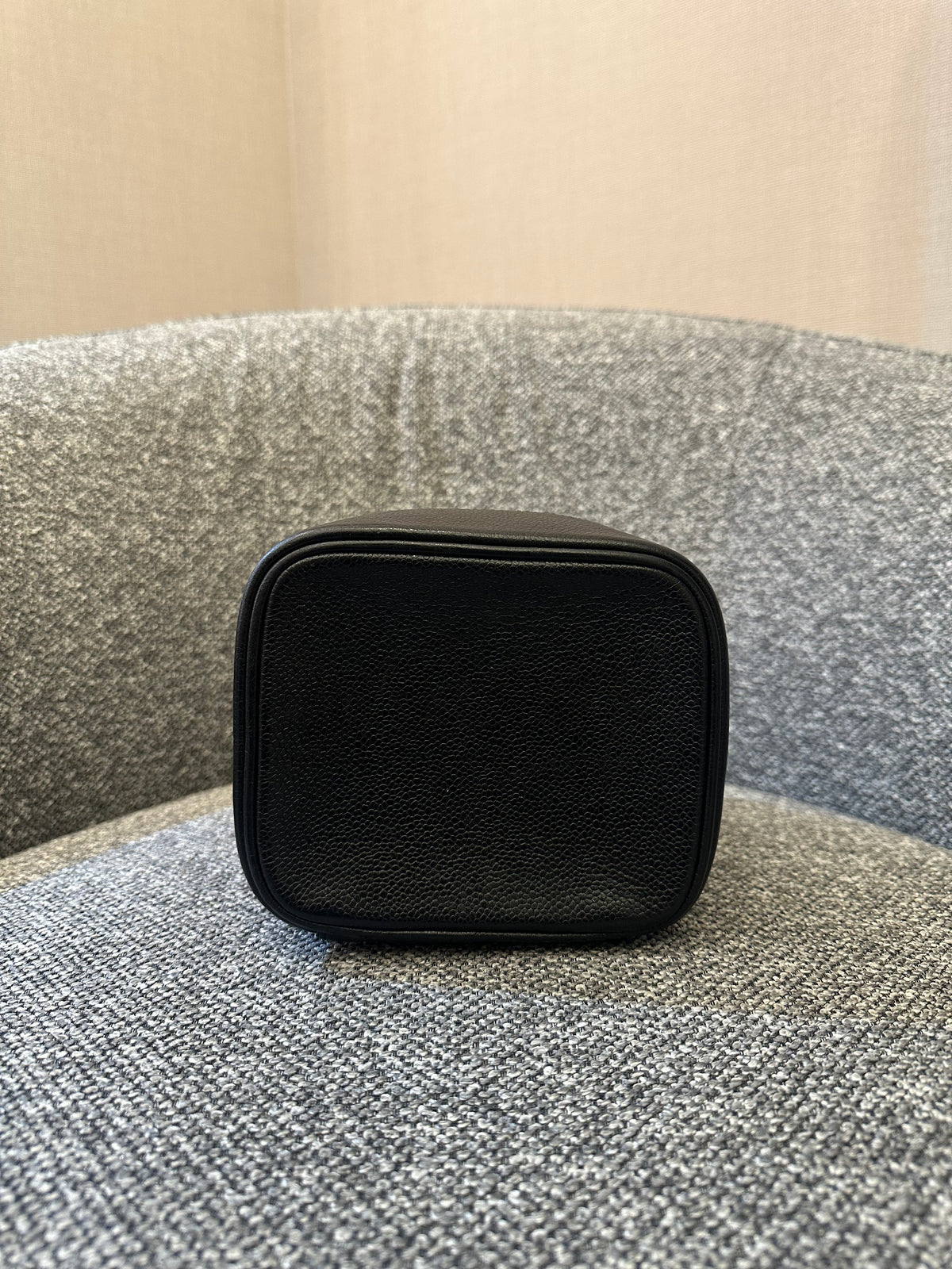 Chanel CC Vanity Case In Black Caviar Leather