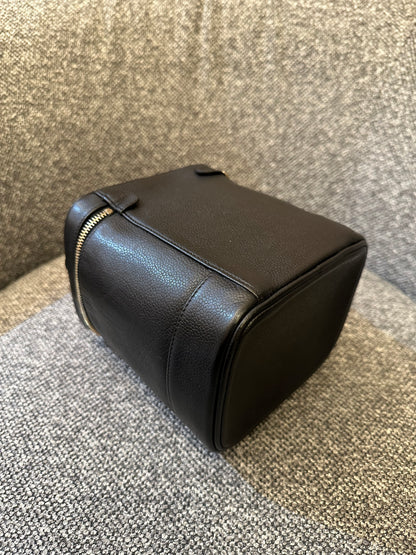 Chanel CC Vanity Case In Black Caviar Leather