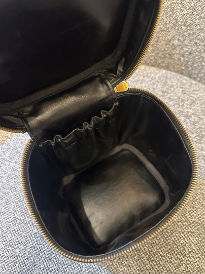 Chanel CC Vanity Case In Black Caviar Leather