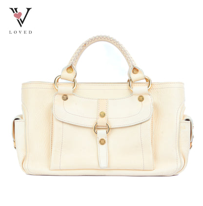 Celine Boogie Handbag in Light Yellow Leather