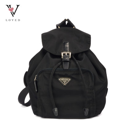 Prada Small Tessuto Nylon and Leather Backpack