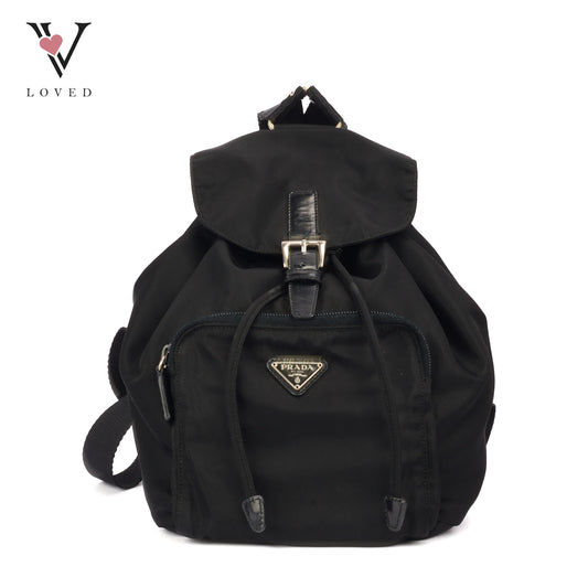 Prada Small Tessuto Nylon and Leather Backpack